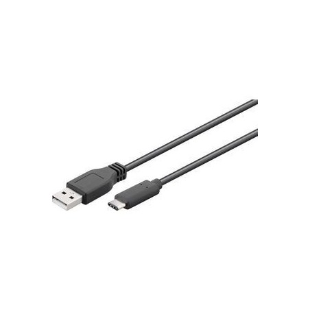 Goobay USB-C to USB Cable - USB 2.0, 3A, 50cm - Durable Black Connector for Fast Data Transfer - 4040849554674